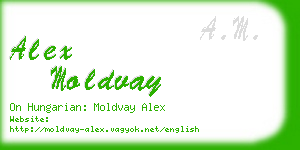 alex moldvay business card